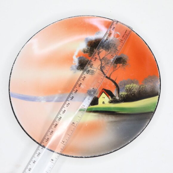 Vintage Noritake Hand Painted Decorative Plate - Japanese Cabin / Lake - Picture 2 of 8